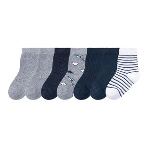 lupilu® Chlapecké ponožky s BIO bavlnou, 7 párů (23/26, šedá / bílá / navy modrá)
