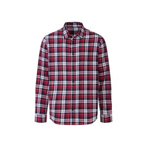 LIVERGY® Pánská volnočasová košile (S (37/38), kostka / červená / navy modrá / bílá)