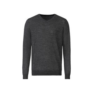 LIVERGY® Pánský svetr merino (S (44/46), tmavě šedá)