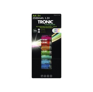 Tronic® Nabíjecí baterie Ni-MH Ready 2 Use Color, 8 kusů (AA – tužková)