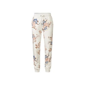 esmara® Dámské teplákové kalhoty (L (44/46), květiny/bílá)