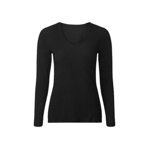 esmara® Dámské triko s dlouhými rukávy (S (36/38), černá)