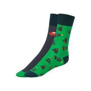 Dámské / Pánské ponožky (35/38, vánoce/zelená)