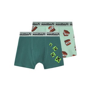 Minecraft Chlapecké boxerky, 2 kusy (122/128, tmavě zelená / světle zelená )