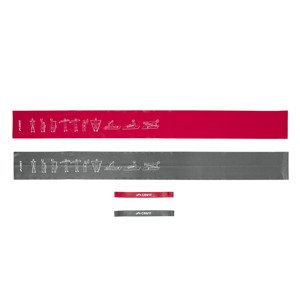 CRIVIT Sada posilovacích pásů, 4dílná (šedá/červená (silná / extra silná))