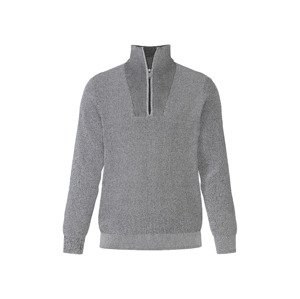 LIVERGY® Pánský pletený svetr (S (44/46), černá/bílá)