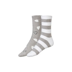 esmara® Dámské ponožky, 2 páry (35/38, šedá/bílá)