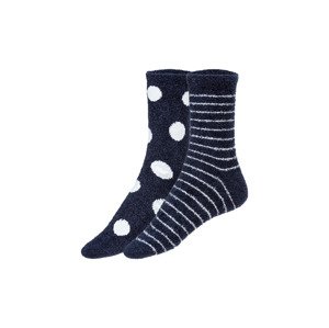 esmara® Dámské ponožky, 2 páry (35/38, navy modrá / bílá)