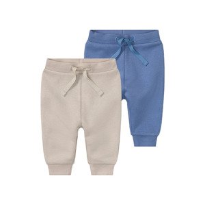 lupilu® Dětské tepláky, 2 kusy (62/68, modrá/šedá)