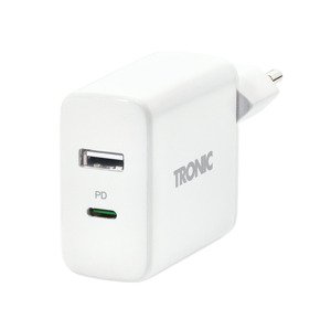 Tronic® Duální USB nabíječka, 32 W, Usb-C PD, Usb-A (bílá)