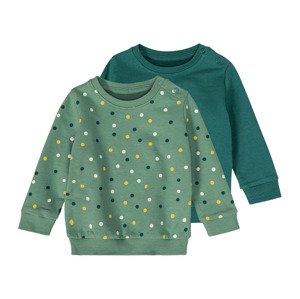 lupilu® Dětská mikina, 2 kusy (86/92, světle zelená / zelená)