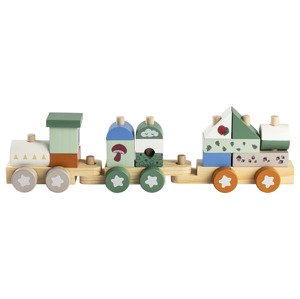 lupilu® Dřevěná motorická hračka (dřevěná železnice / zelená)