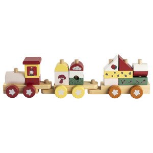 lupilu® Dřevěná motorická hračka (dřevěná železnice / červená)