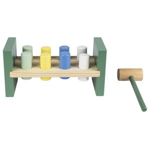 lupilu® Dřevěná motorická hračka (ponk na zatloukání / zelená)