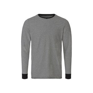LIVERGY® Pánské termo triko s dlouhými rukávy (S (44/46), černá/pruhy)