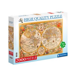 Clementoni Puzzle, 1 500 / 2 000 dílků (2000 dílků, starověká mapa)