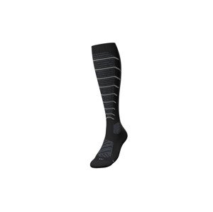 CRIVIT Dámské zimní funkční ponožky (35/36, černá / navy modrá pruhy)