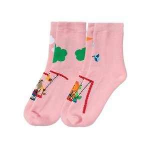 pepperts!® Dětské termo ponožky, 2 páry (31/34, světle růžová)
