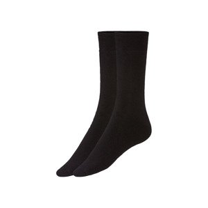 LIVERGY® Pánské termo ponožky s BIO bavlnou, 2 páry (43/46, černá)