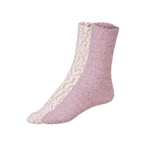 esmara® Domácí hřejivé ponožky, 2 páry (35/38, béžová/růžová)