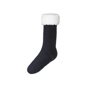 LIVERGY® Pánské hřejivé ponožky (39/42, navy modrá / šedá)