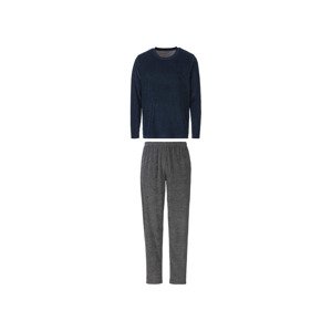LIVERGY® Pánské pyžamo (L (52/54), navy modrá / šedá)