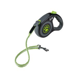 zoofari® Samonavíjecí vodítko s LED světlem (malý, zelená/žlutá)
