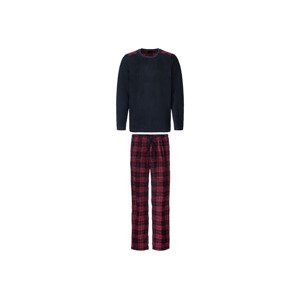 LIVERGY® Pánské pyžamo (M (48/50), navy modrá / červená / kostkovaná )
