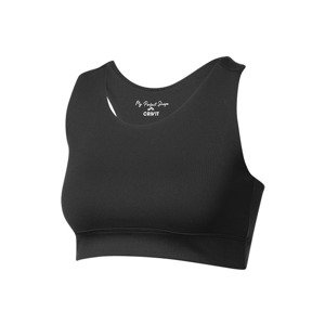 Crivit Dámská sportovní podprsenka, Light Level (M(40/42), černá)