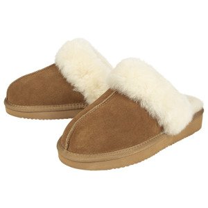 esmara® Dámské pantofle z jehněčí kožešiny (velbloudí, 36)
