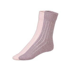 esmara® Dámské ponožky, 2 páry (35/38, starorůžová/světle růžová)