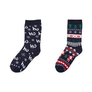 pepperts!® Chlapecké vánoční termo ponožky s BIO bavlnou (27/30, námořnická modrá)