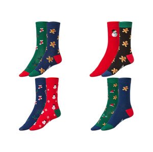 Fun Socks Dámské / Pánské vánoční ponožky, 2 páry