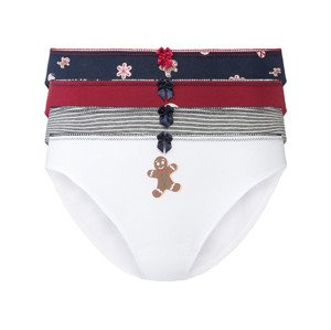 Happy Shorts Dámské vánoční kalhotky, 4 kusy (L, bílá / navy modrá / bordó )