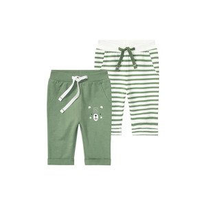 lupilu® Chlapecké kalhoty „Jogger" BIO, 2 kusy (50/56, zelená)