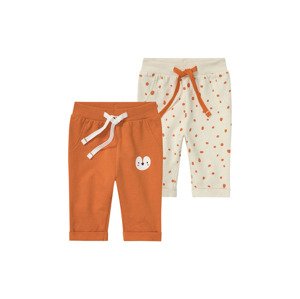 lupilu® Chlapecké kalhoty „Jogger" BIO, 2 kusy (50/56, korálová/růžová)