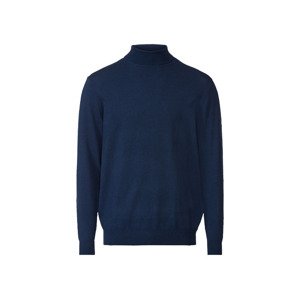 LIVERGY® Pánský svetr s rolákem (S (44/46), tmavě modrá)