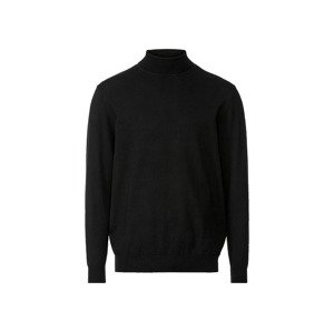 LIVERGY® Pánský svetr s rolákem (L (52/54), černá)