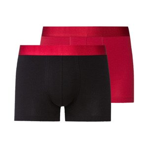 LIVERGY® Pánské boxerky, 2 kusy (4/S, černá/červená)