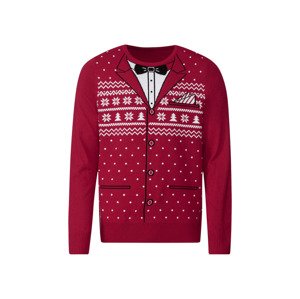 LIVERGY® Pánský vánoční svetr (XL (56/58), červená)