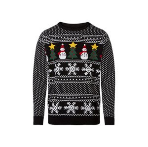LIVERGY® Pánský vánoční svetr s LED (S (44/46), LED/černá)