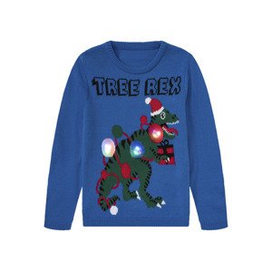 lupilu® Chlapecký vánoční svetr s LED  (98/104, modrá)