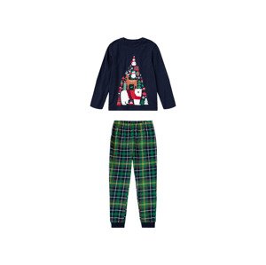 lupilu® Dívčí vánoční pyžamo (98/104, navy modrá / zelená)