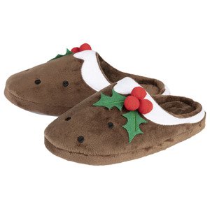 esmara® Dámská domácí vánoční obuv (36/37, hnědá)