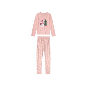 pepperts!® Dívčí  vánoční pyžamo (134/140, světle růžová)