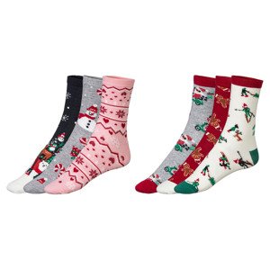 esmara® Dámské vánoční ponožky, 3 páry