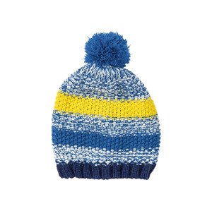 lupilu® Chlapecká pletená čepice (child#male, 86-98, světle modrá/žlutá/modrá)