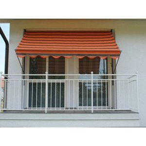 Angerer Upínací markýza Angerer (šířka 400 cm, hnědá s oranžovými pruhy)