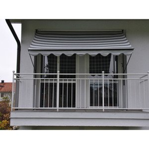 Angerer Upínací markýza Angerer (šířka 400 cm, šedá / černá pruhy)