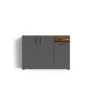 byLIVING Komoda Jakob (antracit / old wood)